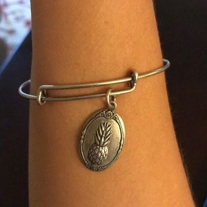 Alex and Ani Silver Pineapple Bangle